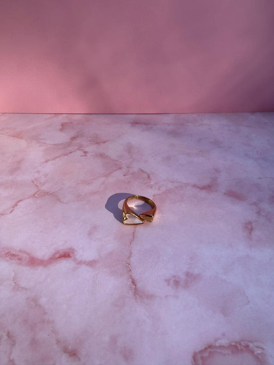 Anillo doble corazón